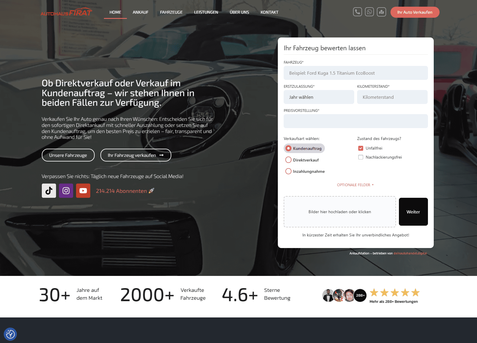 Website von Firat Autohaus