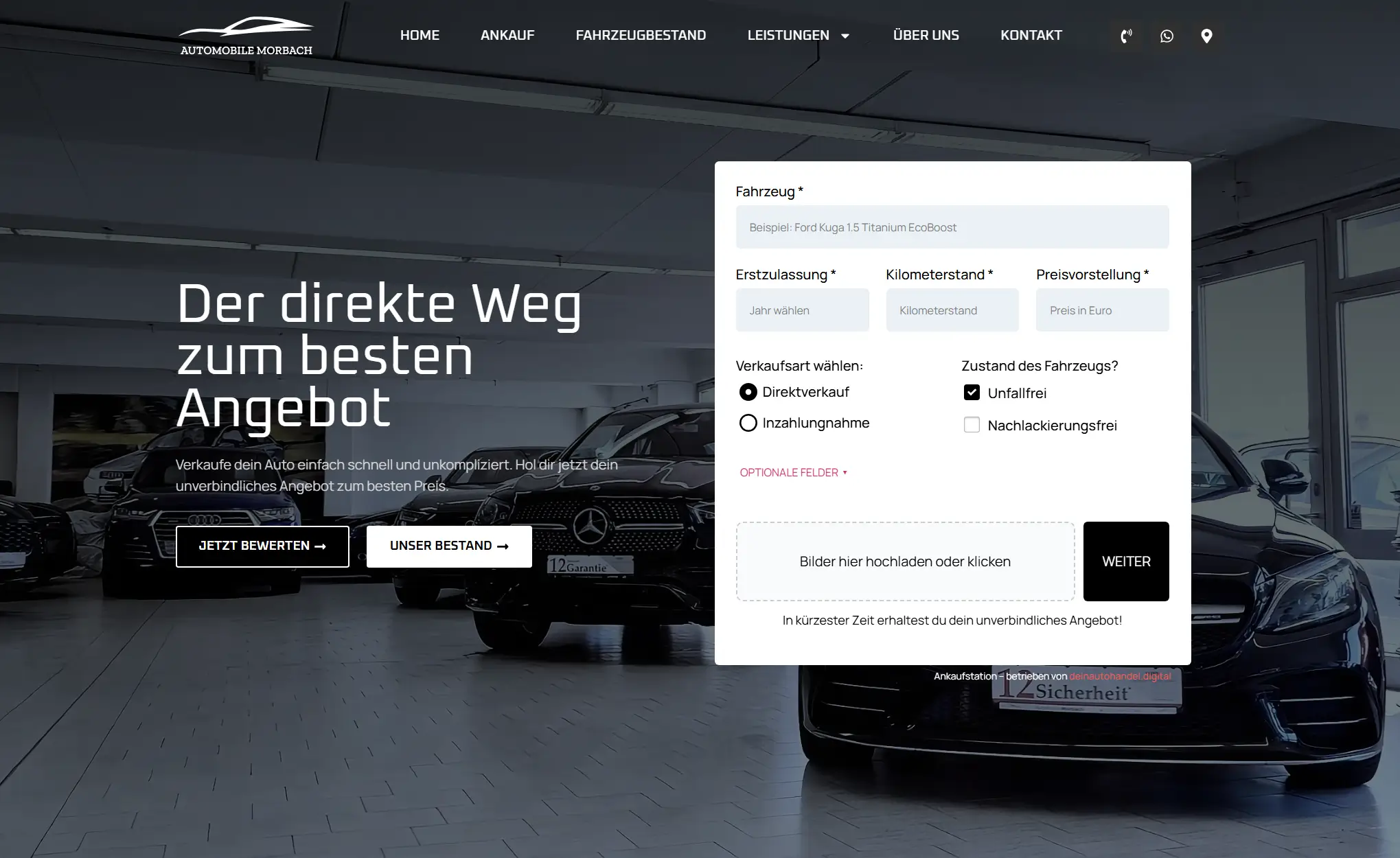 Automobile Morbach – Website auf CARDAD-Basis